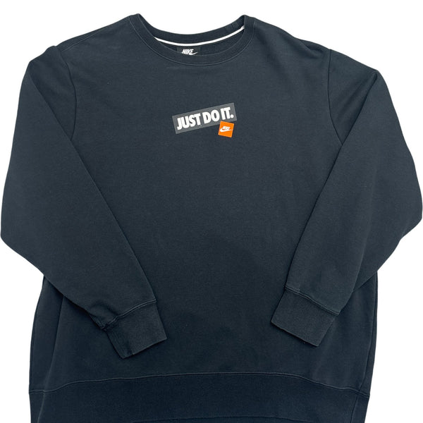 Vintage Black Nike Sweatshirt Just Do It Modern (L)