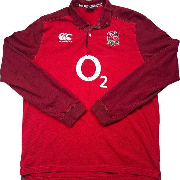 Vintage Red Canterbury Rugby Shirt England Rose (L)