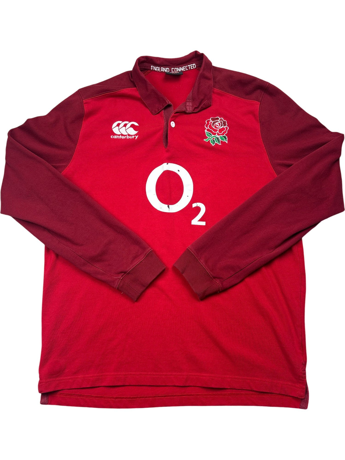 Vintage Red Canterbury Rugby Shirt England Rose (L)