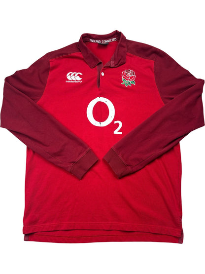 Vintage Red Canterbury Rugby Shirt England Rose (L)