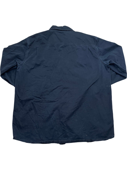 Vintage Navy Carhartt Shirt IBEW Vectren (XXL)