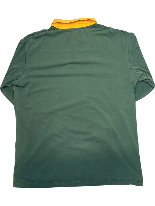 Vintage Green Rugby Shirt Springboks Embroidered (L) ()