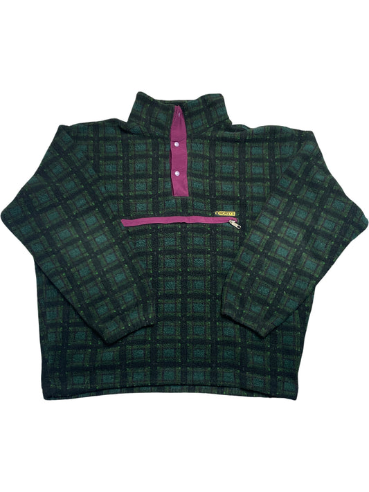 Vintage Green Whack Vintage Sweatshirt Plaid Horsy’s 90s (XL)