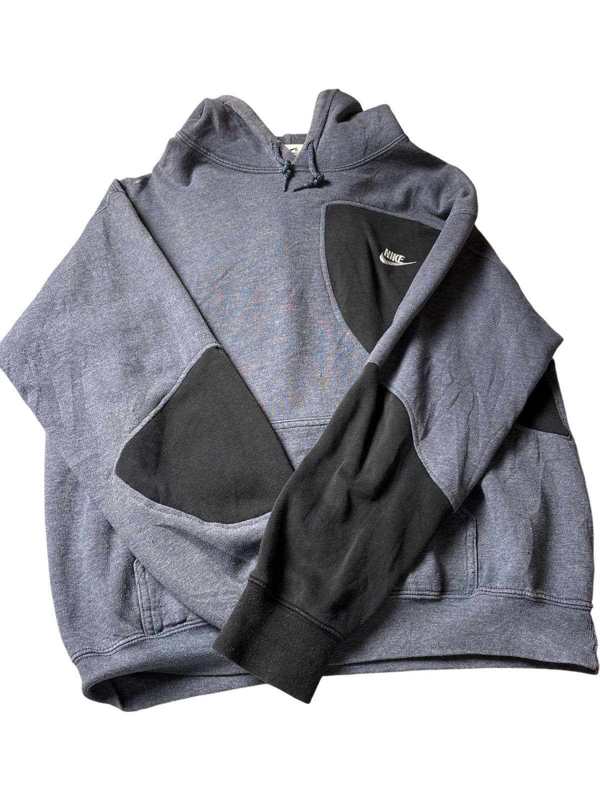 Vintage Grey Nike Rework Hoodie 90s (L)