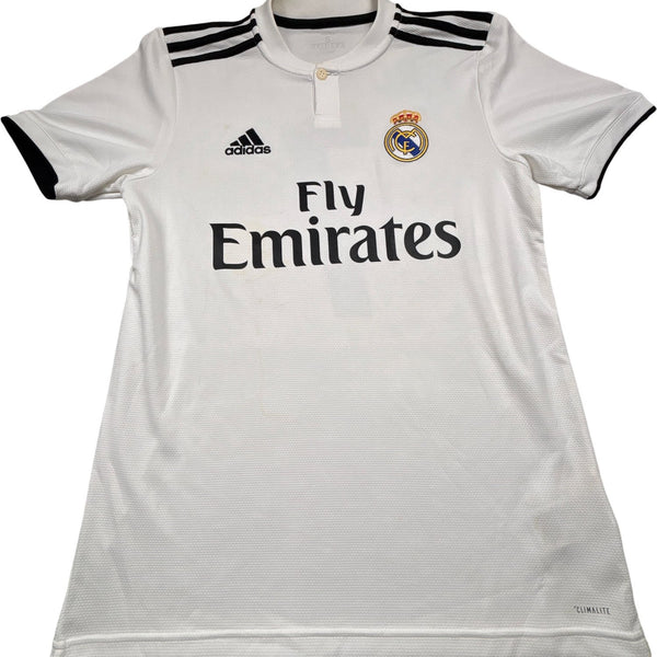 Vintage White Adidas Real Madrid Ronaldo Jersey 2010s (S)