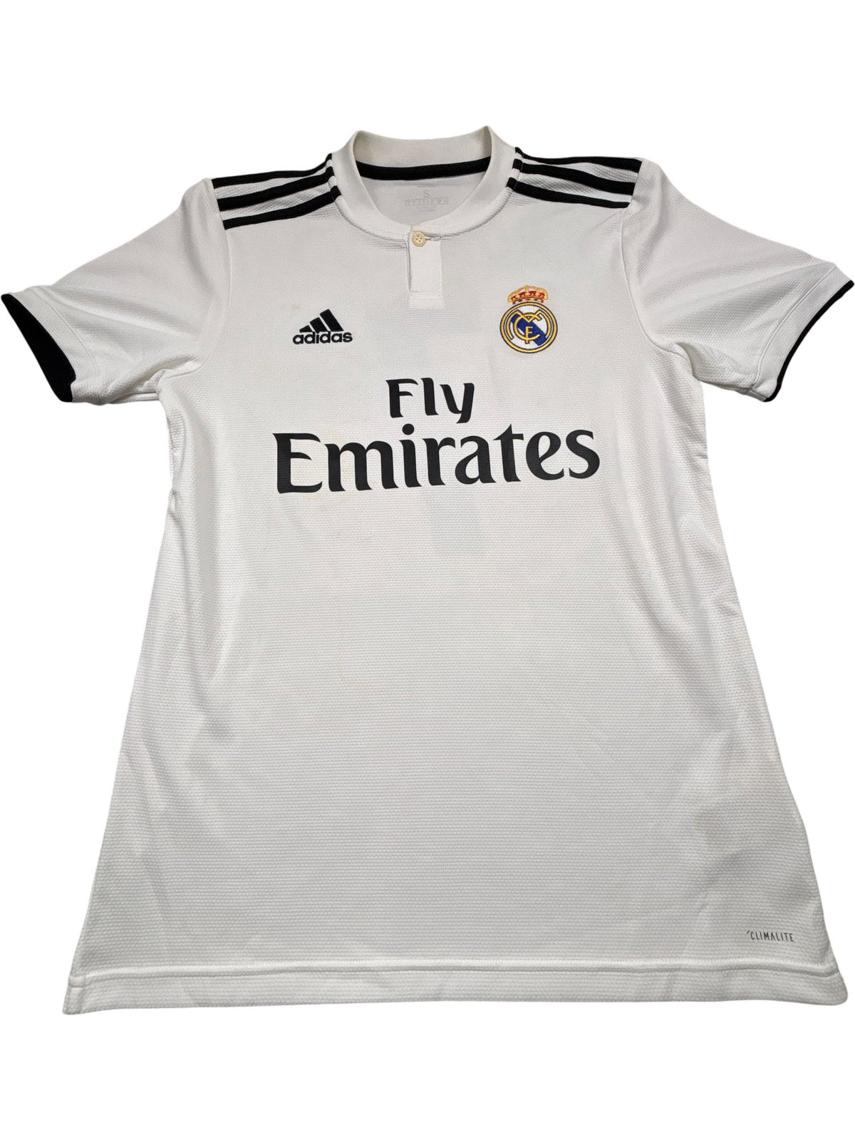 Vintage White Adidas Real Madrid Ronaldo Jersey 2010s (S)