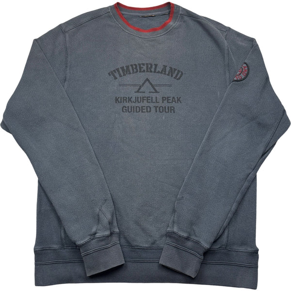 Vintage Grey Timberland Crewneck Sweatshirt Kirkjufell  (XL)