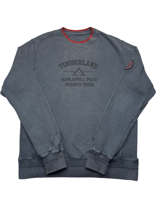 Vintage Grey Timberland Crewneck Sweatshirt Kirkjufell  (XL)