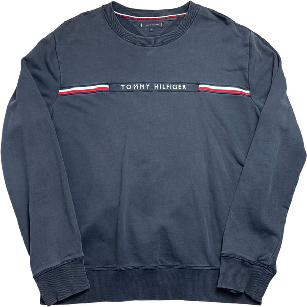 Vintage Navy Tommy Hilfiger Sweatshirt (XXL)
