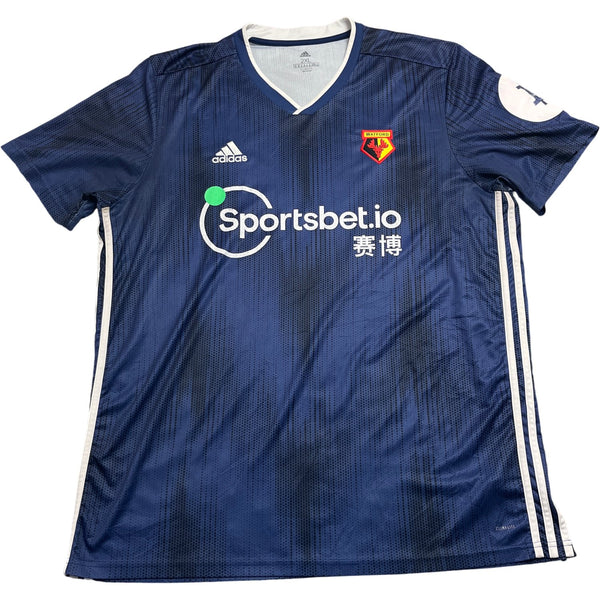 Vintage Navy Adidas Watford Soccer Jersey (XXL)