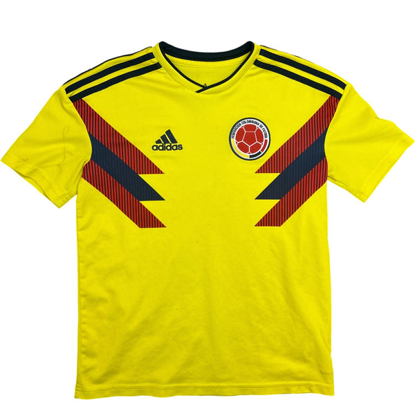 Vintage Yellow Adidas Colombia Soccer Jersey Kids 13-14 (XXS)