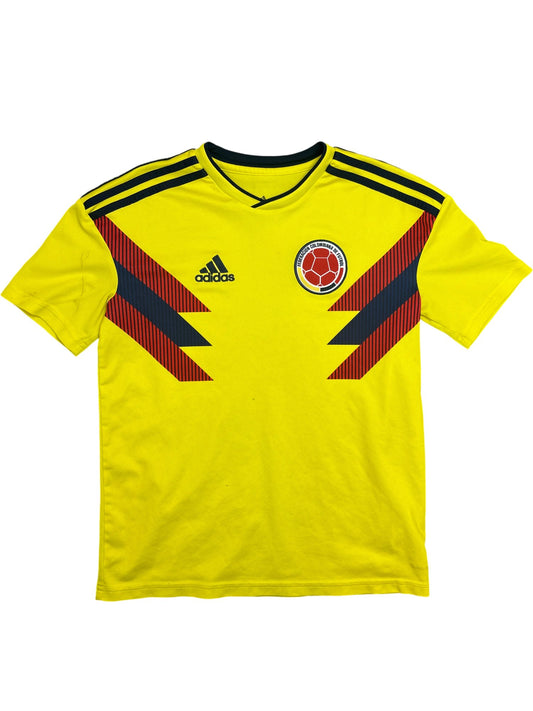 Vintage Yellow Adidas Colombia Soccer Jersey Kids 13-14 (XXS)