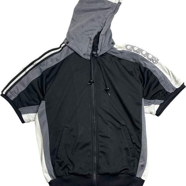 Vintage Black Adidas Hoodie Y2K (L)