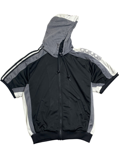 Vintage Black Adidas Hoodie Y2K (L)