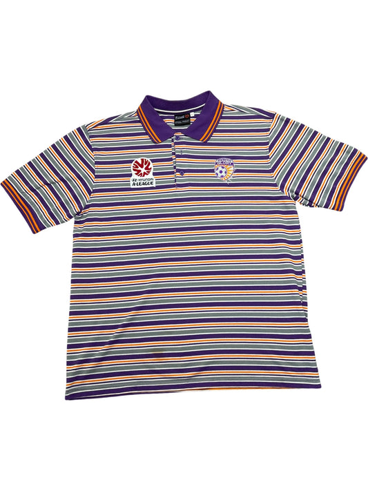 Vintage Multicolor Reebok Polo Perth Glory Football  (XL)