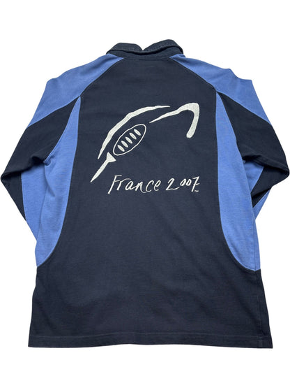 Vintage Blue Rugby World Cup 2007 Long Sleeve Shirt (M)