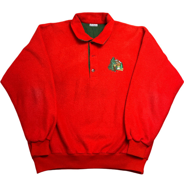 Vintage Red Sergio Tacchini Polo Fleece Wear (L)