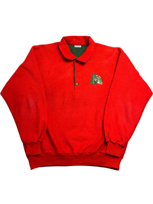 Vintage Red Sergio Tacchini Polo Fleece Wear (L)