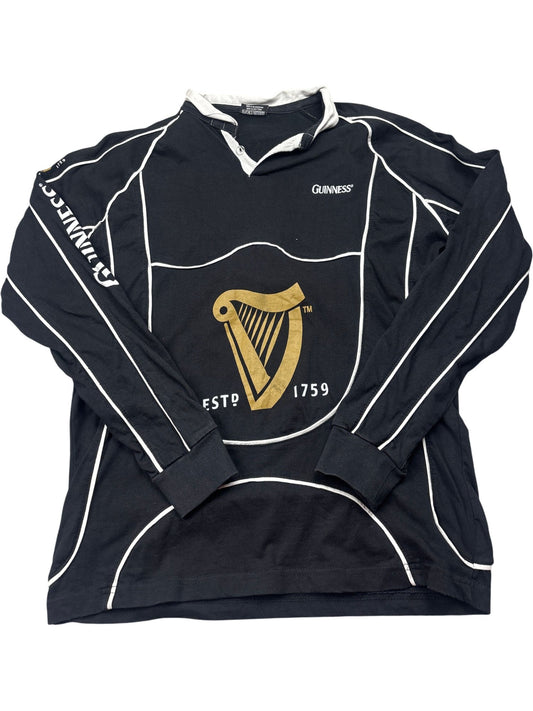 Vintage Black Guinness Rugby Shirt (M)