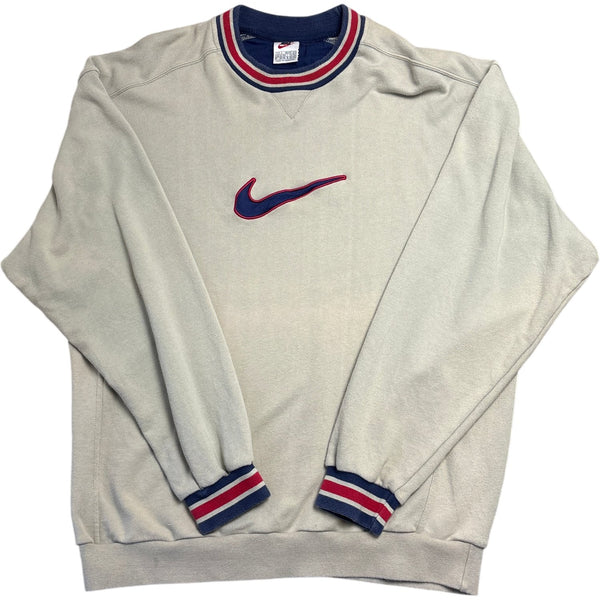 Vintage Beige Nike Sweatshirt Spell-out (L)