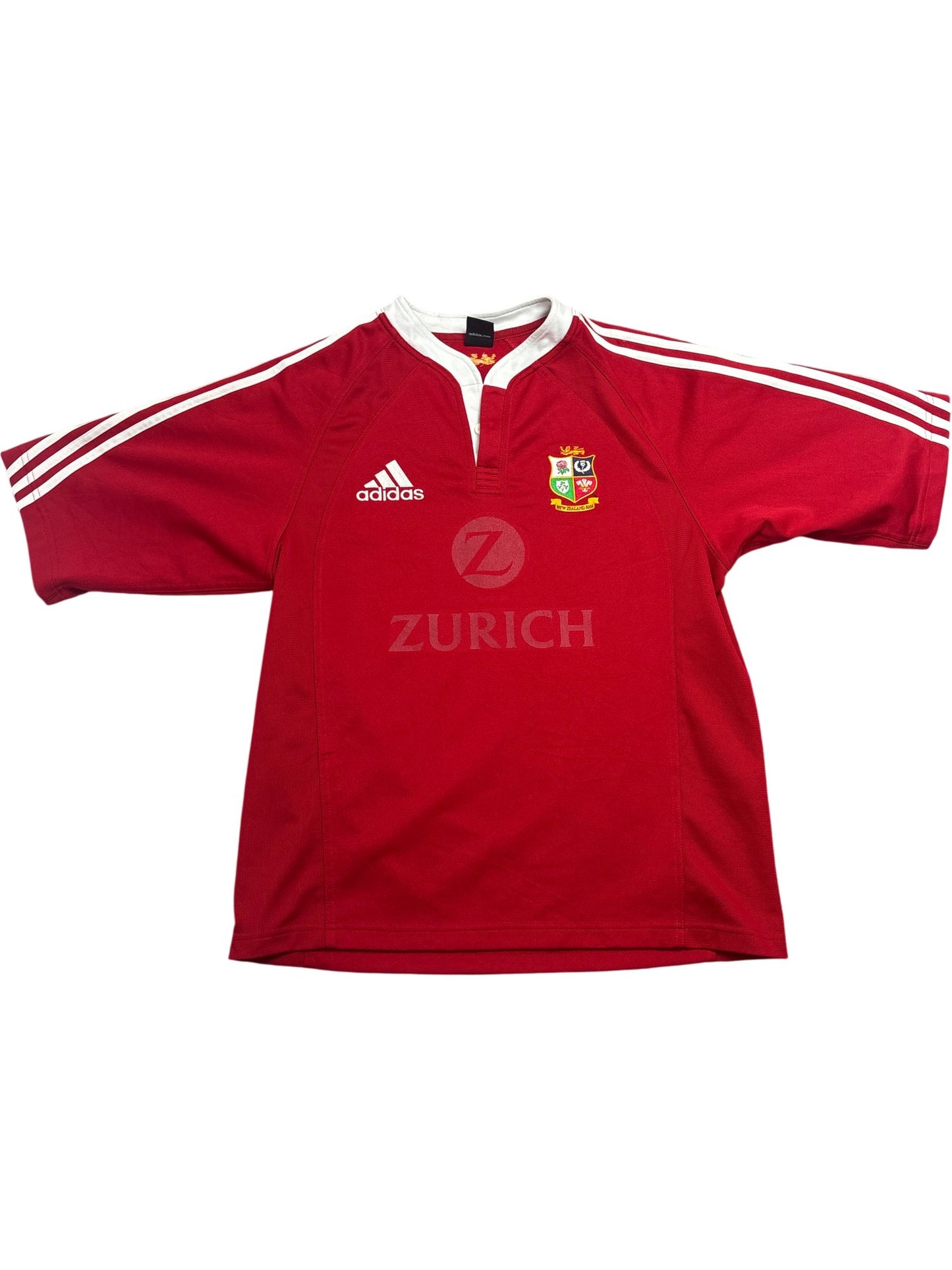 Vintage Red Adidas Rugby Shirt Zurich Logo (M)