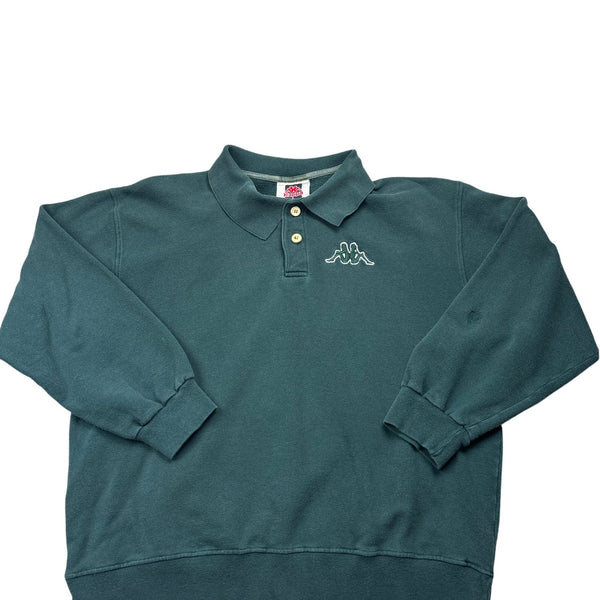 Vintage Green Kappa Crewneck Sweatshirt 90s (L)