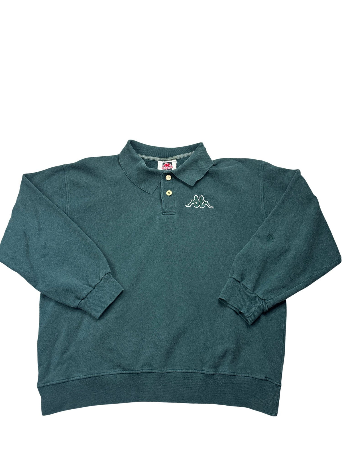 Vintage Green Kappa Crewneck Sweatshirt 90s (L)