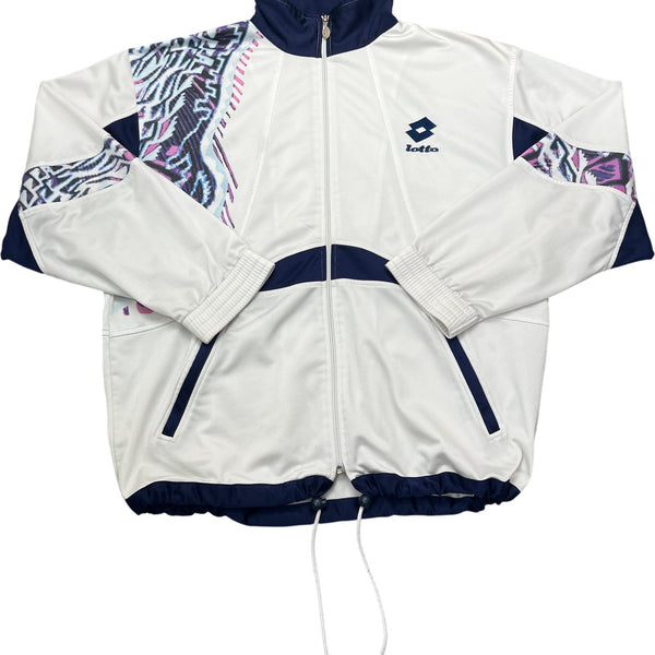 Vintage White Lotto Track Jacket 90s (XL)
