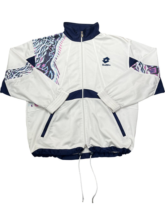 Vintage White Lotto Track Jacket 90s (XL)