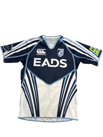 Vintage Blue Canterbury Rugby Shirt Cardiff Blues (M)