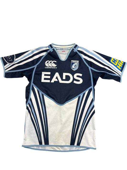 Vintage Blue Canterbury Rugby Shirt Cardiff Blues (M)