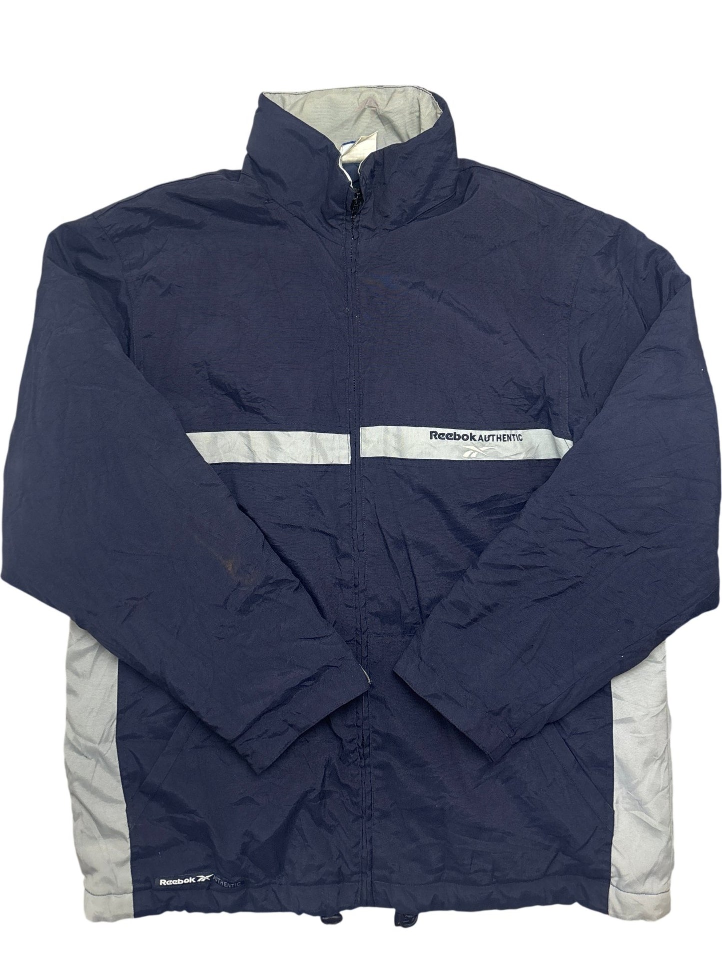 Vintage Navy Reebok Track Jacket Y2K (S)