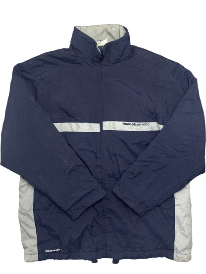 Vintage Navy Reebok Track Jacket Y2K (S)