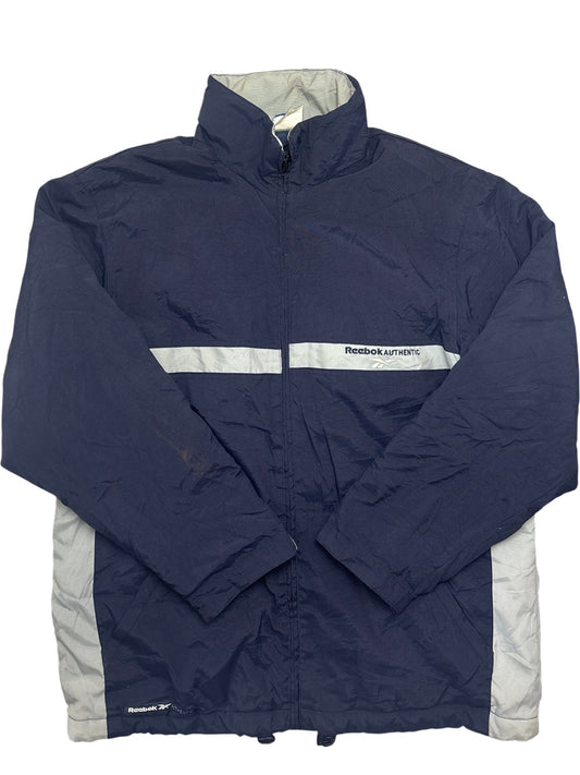 Vintage Navy Reebok Track Jacket Y2K (S)