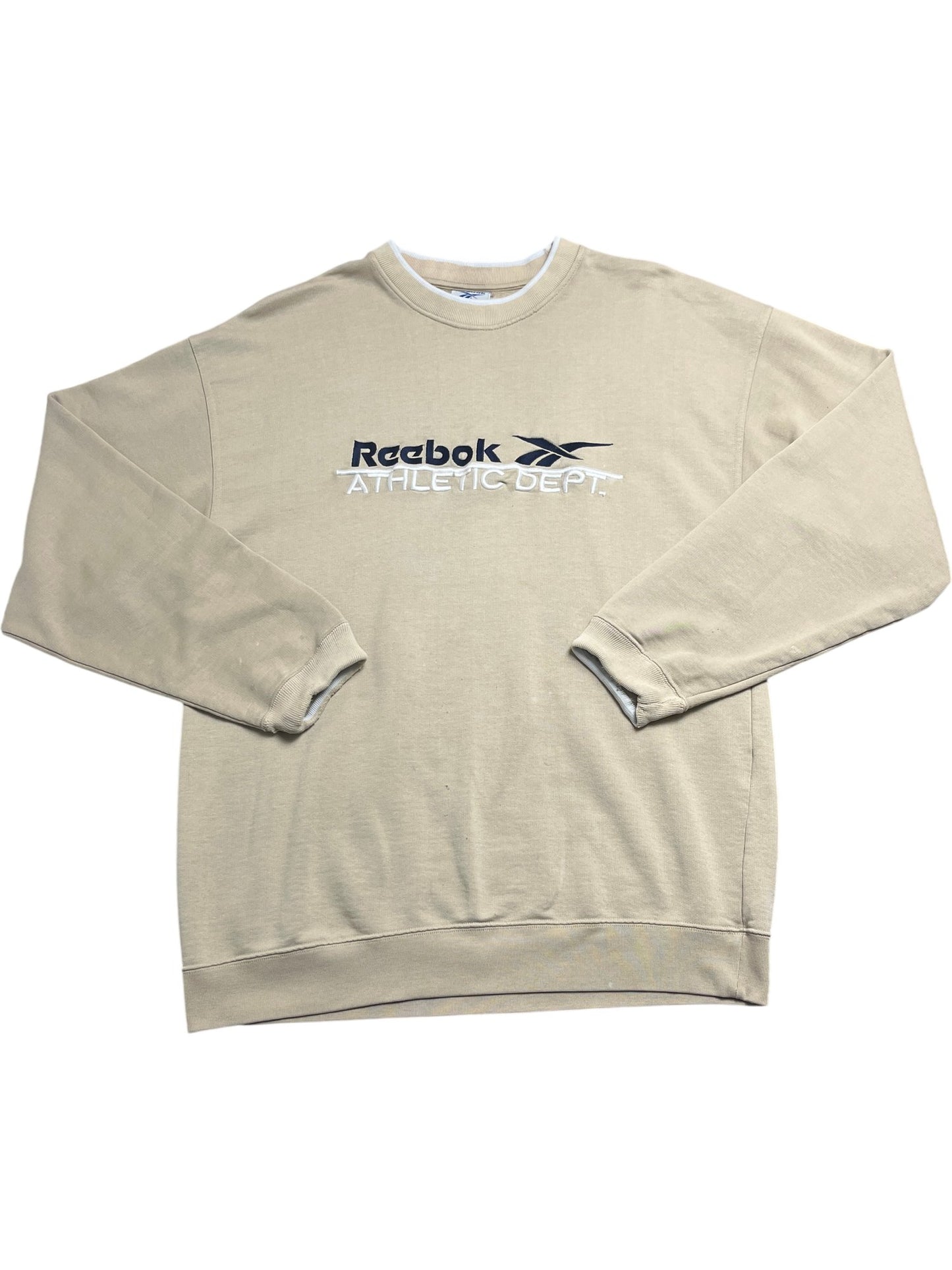 Vintage Beige Reebok Sweatshirt Athletic Dept (L)