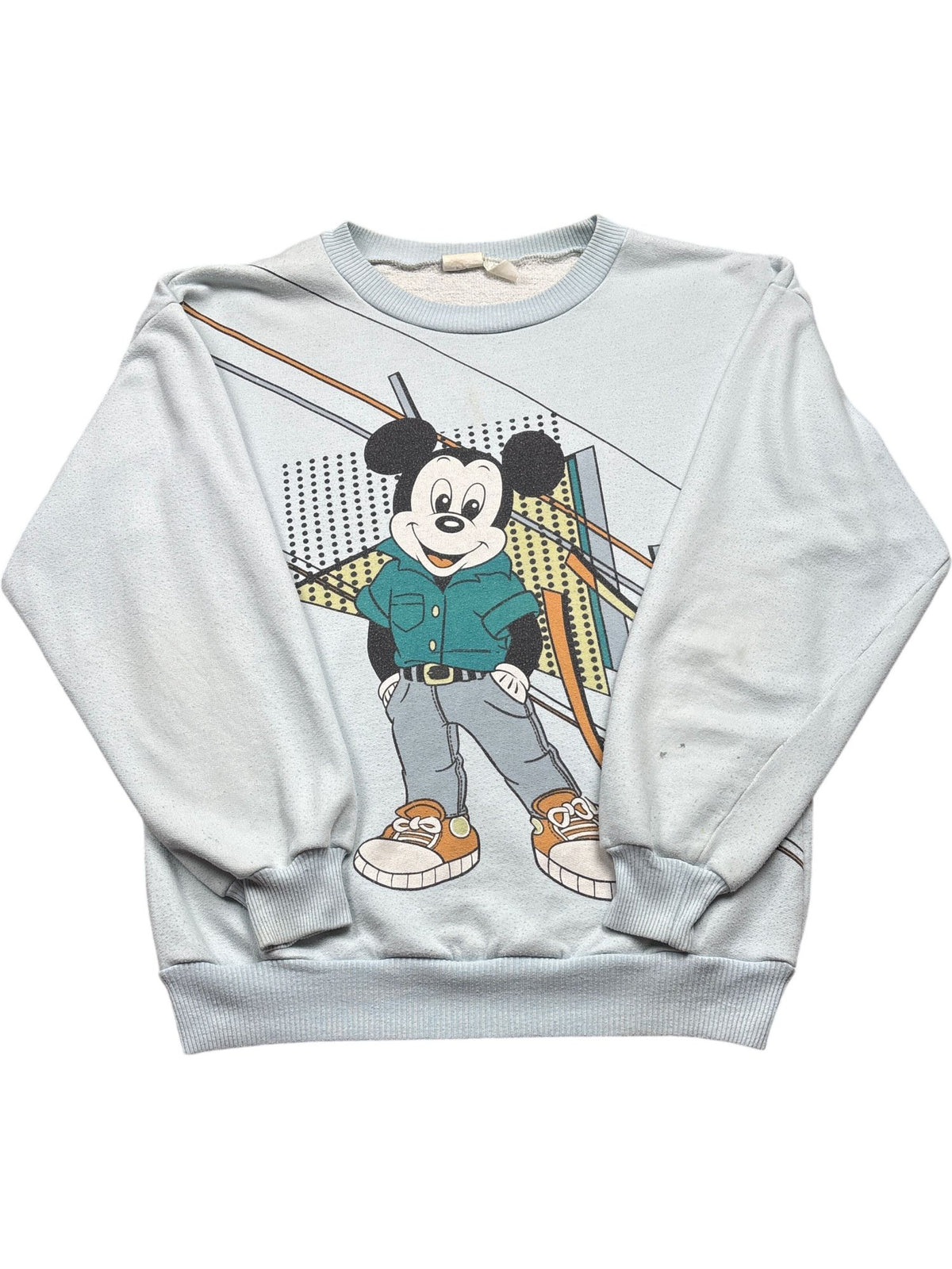 Vintage Blue Disney Crewneck Sweater Mickey Mouse 90s (M)