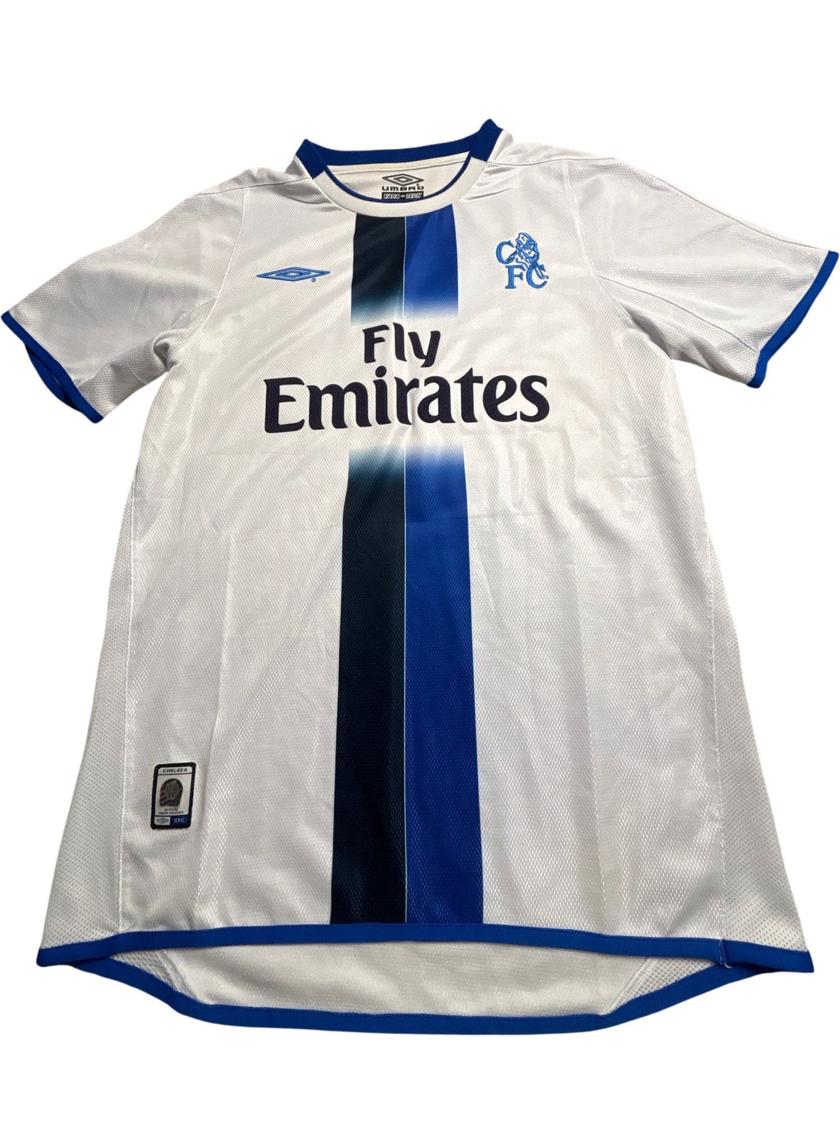 Vintage White Umbro Chelsea FC Jersey Lampard 2000s (M)