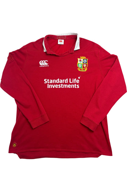 Vintage Red Canterbury Rugby Shirt Lions (XXL)
