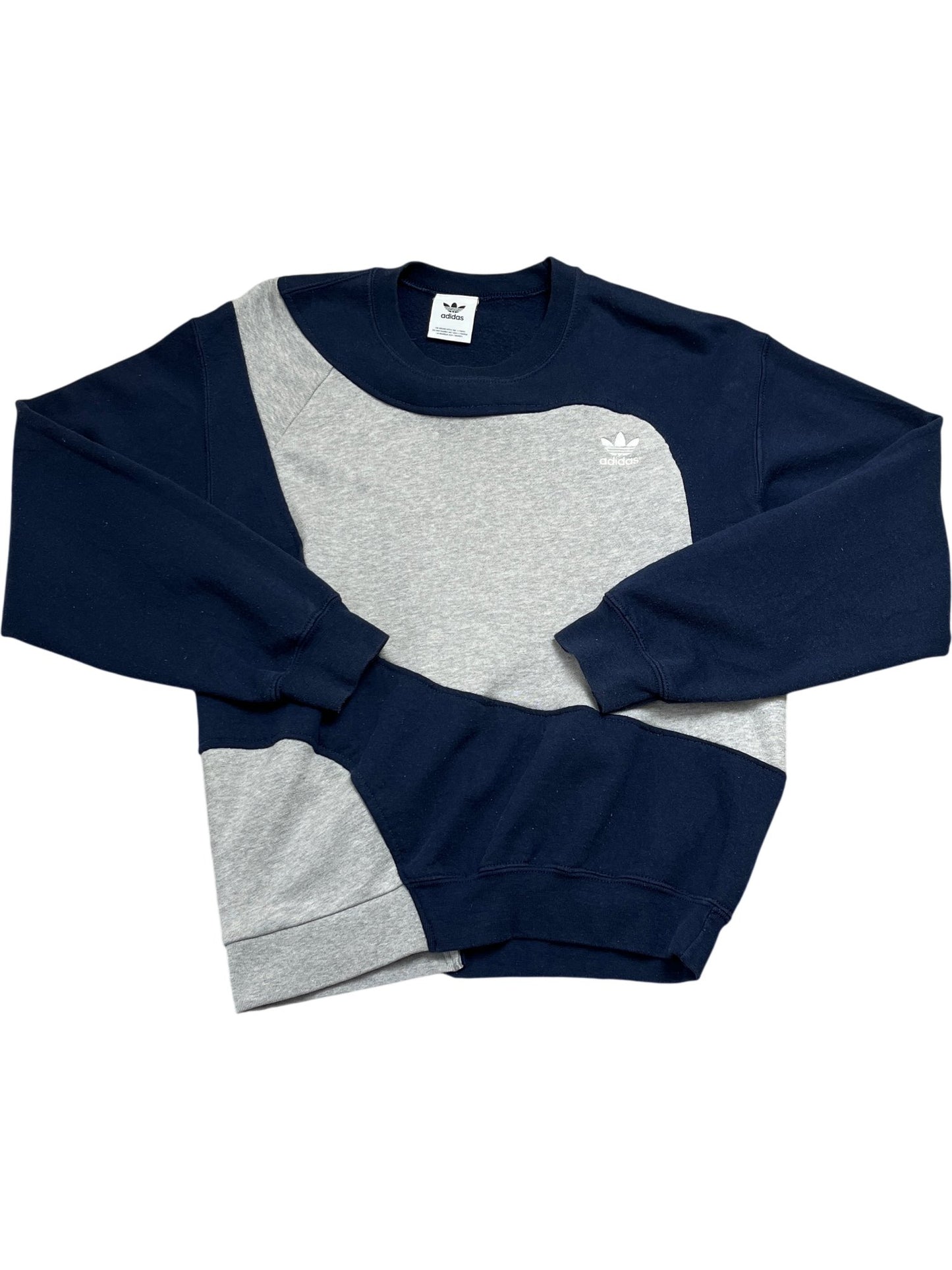 Vintage Navy Grey Adidas Crewneck Sweatshirt (S)