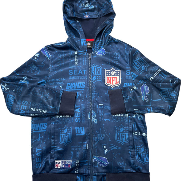 Vintage Blue NFL Hoodie Track Jacket (S)