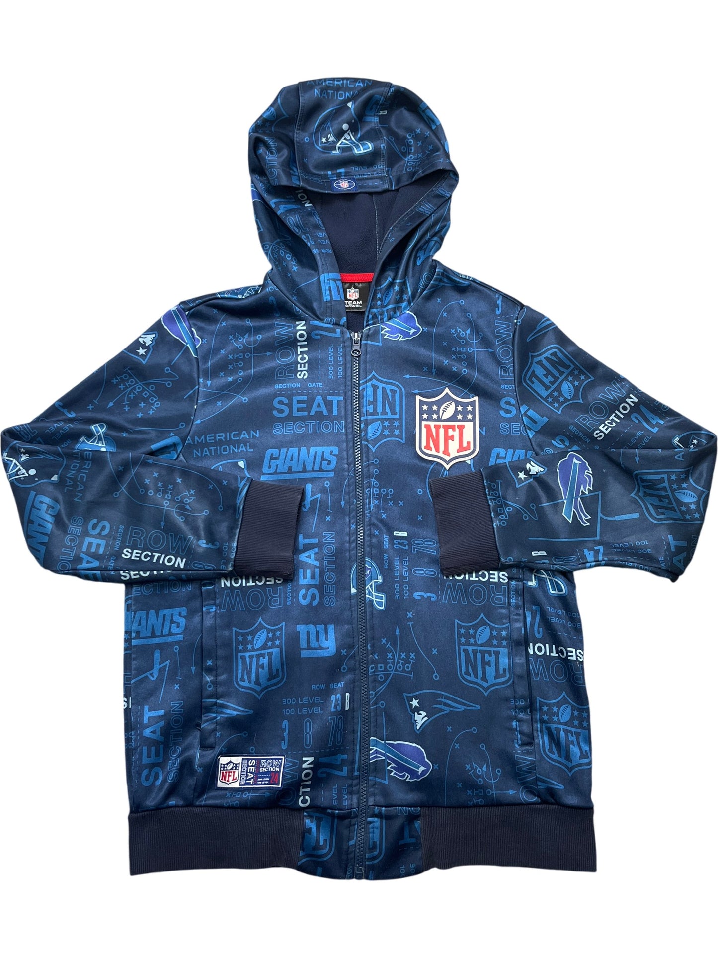 Vintage Blue NFL Hoodie Track Jacket (S)