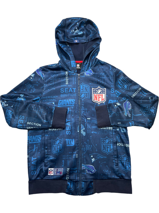 Vintage Blue NFL Hoodie Track Jacket (S)
