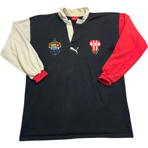 Vintage Black Puma Rugby Shirt BO Logo (XL)