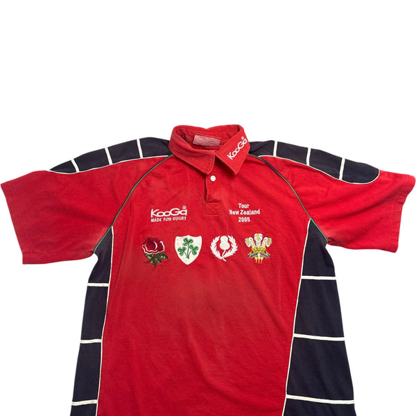 Vintage Red Kooga Rugby Shirt New Zealand Tour 2005 (XL)