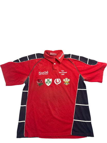 Vintage Red Kooga Rugby Shirt New Zealand Tour 2005 (XL)