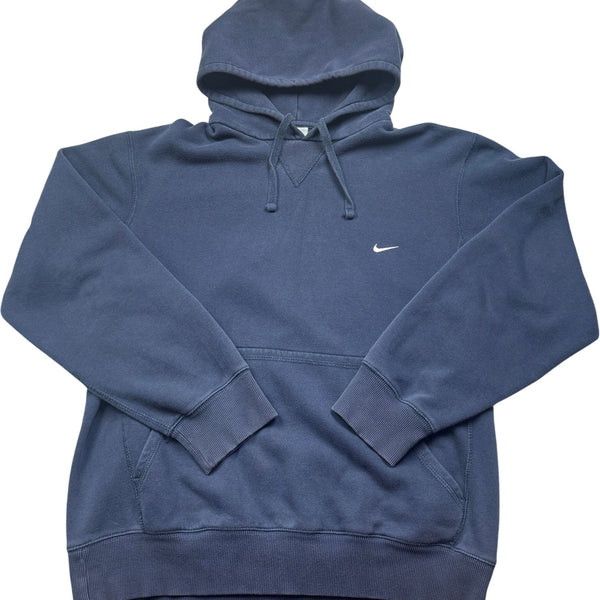 Vintage Navy Nike Hoodie Y2K (L)