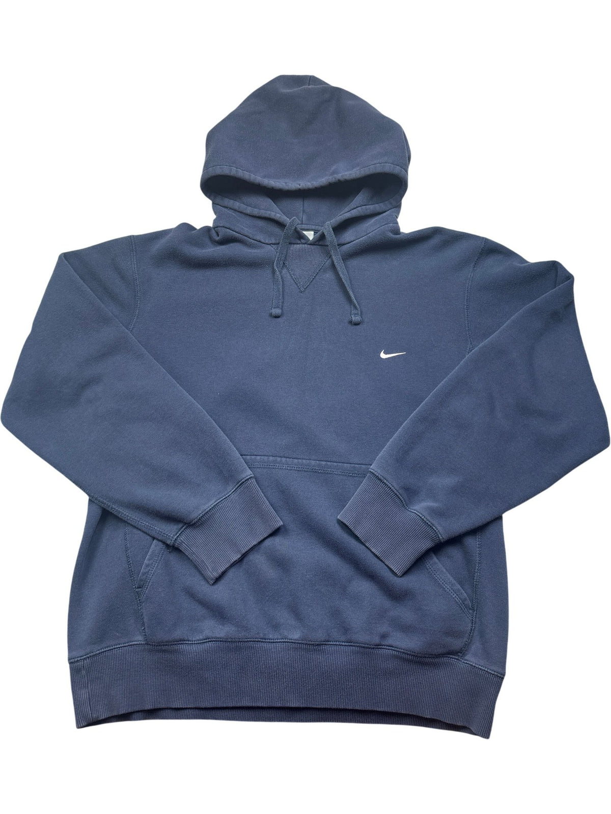 Vintage Navy Nike Hoodie Y2K (L)
