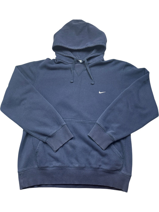 Vintage Navy Nike Hoodie Y2K (L)