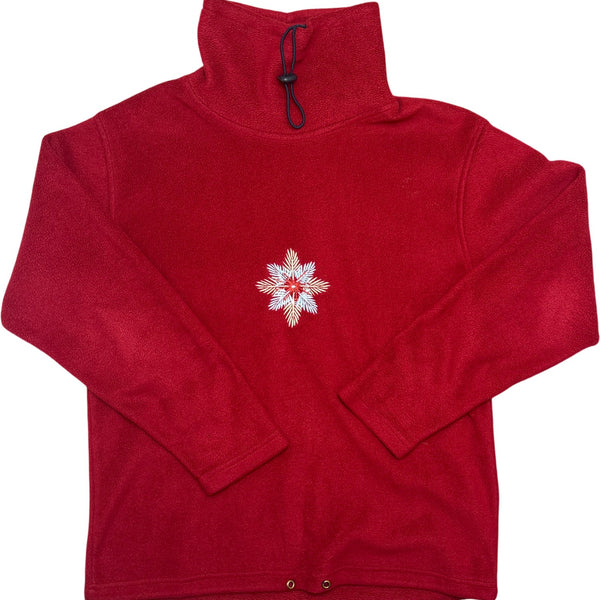 Vintage Red Whack Vintage Fleece Snowflake Embroidered (S)