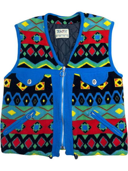 Vintage Multi Trapper Fleece Vest 90s (M)